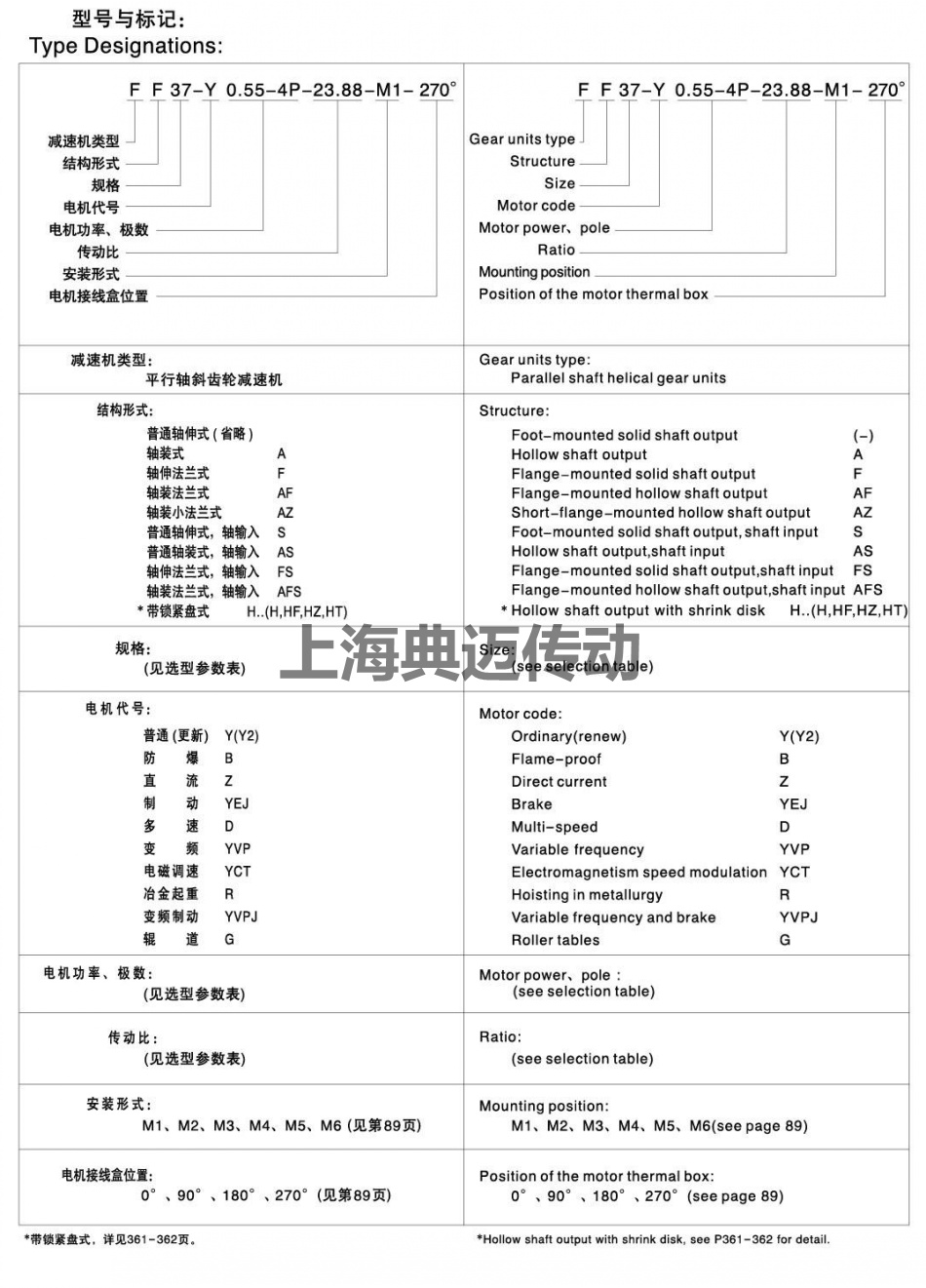  F系列平行轴减速机内部结构图